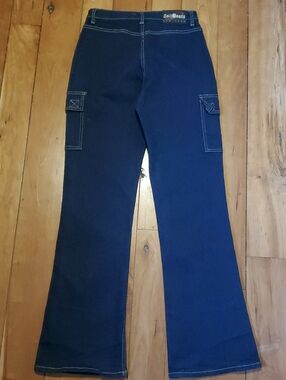 Daily Jeans Navy Cargo Jeans with Contrast Stitching NWOT